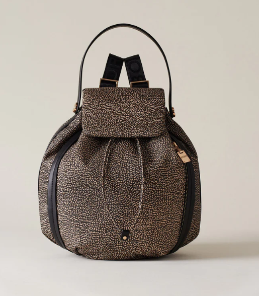 BORBONESE 924178AH1X11 ZAINO M OP NATURALE/NERO