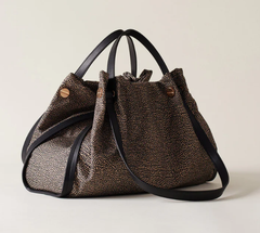 BORBONESE 924177AH1X11 BORSA SHOPPING L. OP NATURALE/NERO