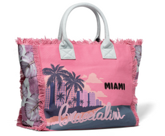 De Santis | Braccialini Collezione Summer B17725-TC3231 – Borsa estiva in canvas con stampa Miami