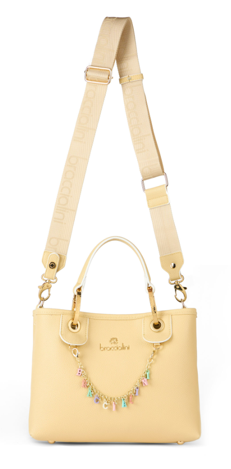 De Santis | Braccialini Linea Beth Gialla B17691-YY500 – Borsa in polisynt con design solare e vivace