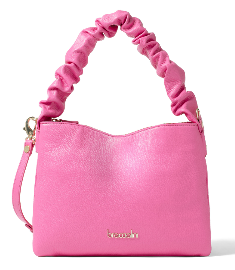 De Santis | Braccialini Linea Naomi Fuxia B17740-PP421– Borsa in Pelle elegante e solare con doppia chiusura