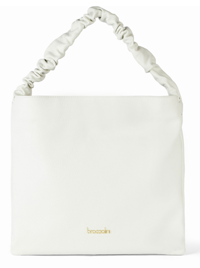 De Santis | Braccialini Linea Naomi Bianca B17741-PP001 – Borsa in Pelle elegante e solare con doppia chiusura