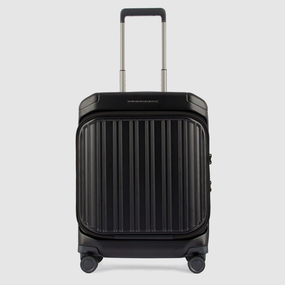 Piquadro BV4426PQL/NO Trolley Cabina Rigido Fast-Check A 4 Ruote Con Tas Nero Opaco
