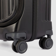 Piquadro BV4426PQL/NO Trolley Cabina Rigido Fast-Check A 4 Ruote Con Tas Nero Opaco