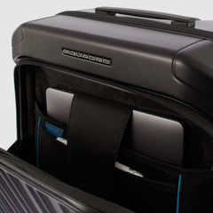 Piquadro BV4426PQL/NO Trolley Cabina Rigido Fast-Check A 4 Ruote Con Tas Nero Opaco