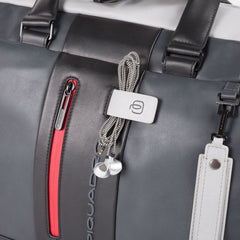 Piquadro, borsone personalizzabile con vano porta scarpe grigio/nero BV4447UB00/GRN