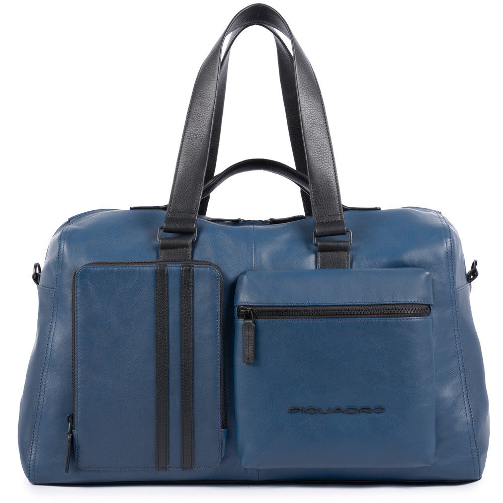 Piquadro Borsone Con Sistema D’ Aggancio Al Trolley Blu Oltremare BV4613S99