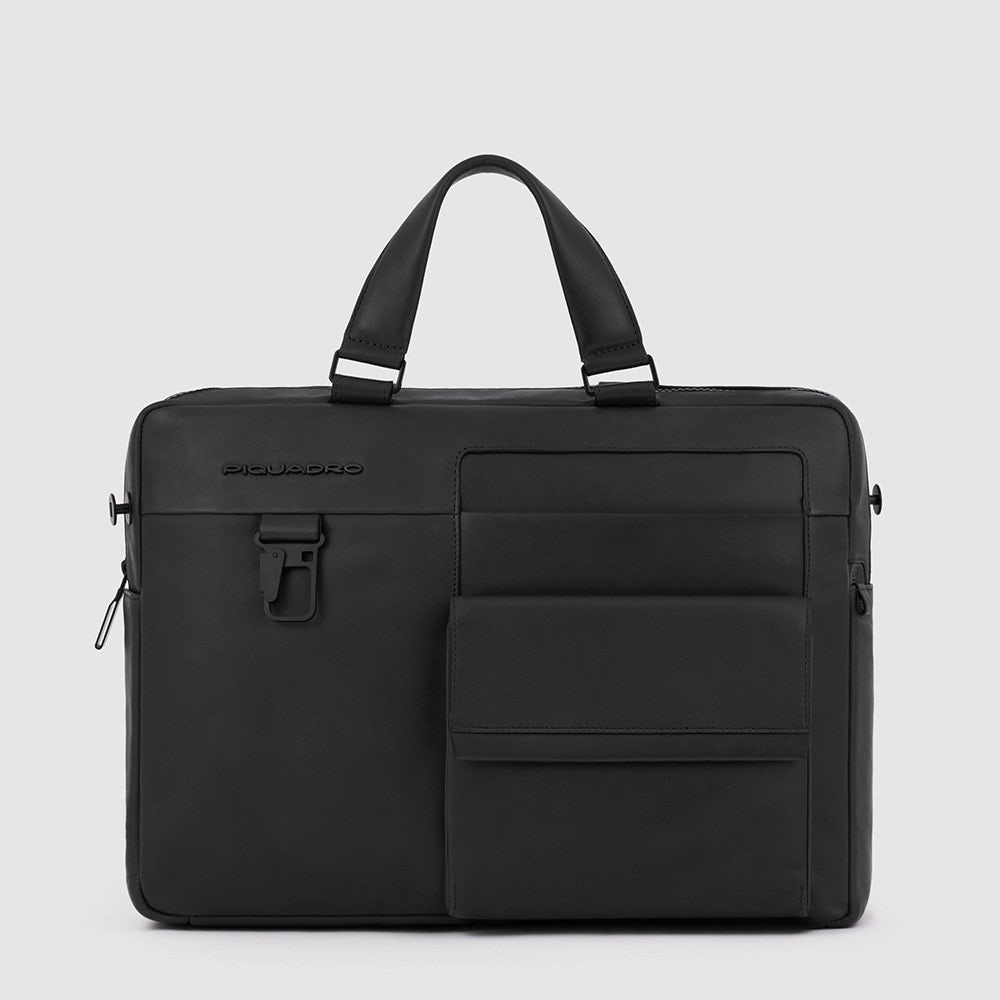 Piquadro CA1903S123/N Cartella A Due Manici Per Computer 14" E Ipad® Nero