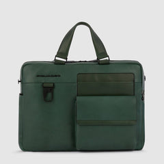 Piquadro CA1903S123/VE Cartella A Due Manici Per Computer 14" E Ipad® Verde Militare