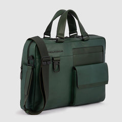 Piquadro CA1903S123/VE Cartella A Due Manici Per Computer 14" E Ipad® Verde Militare