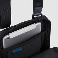 Piquadro CA3084W115/N Borsello Porta Ipad®Mini In Tessuto Riciclato Nero