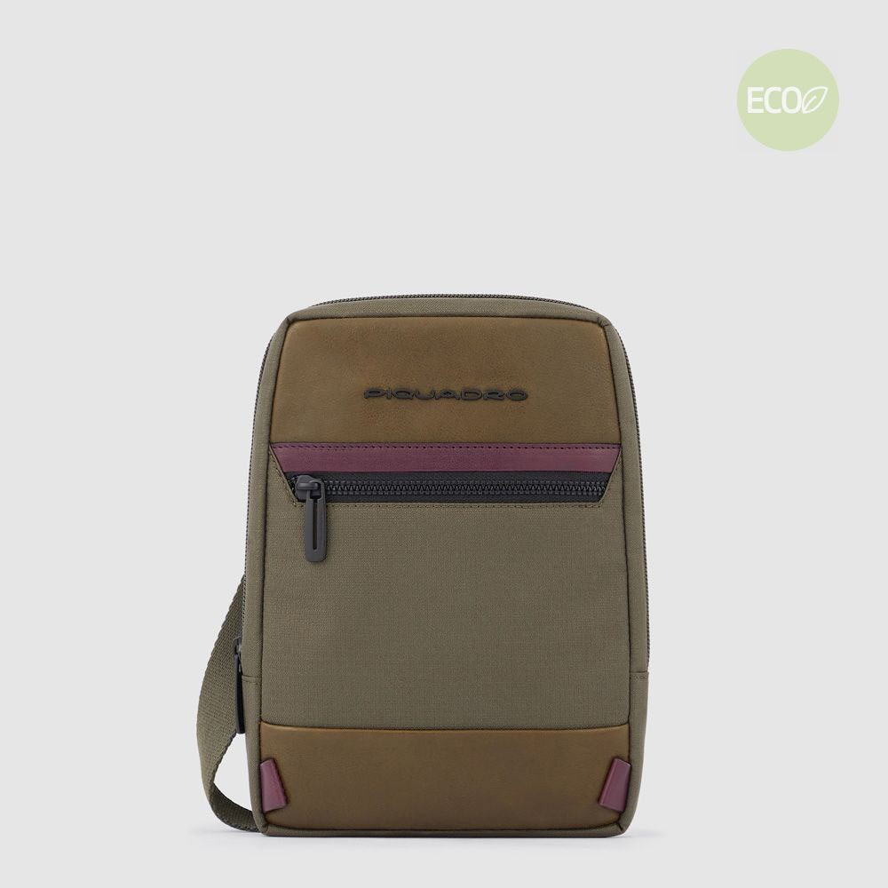 Piquadro CA3084W115/VE Borsello Porta Ipad®Mini In Tessuto Riciclato Verde