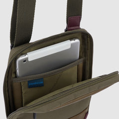 Piquadro CA3084W115/VE Borsello Porta Ipad®Mini In Tessuto Riciclato Verde