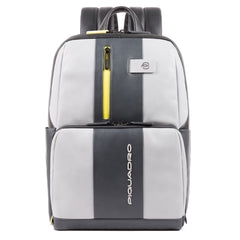 Piquadro, zaino semplice in pelle grigio/giallo CA3214UB00/GRGR