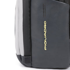 Piquadro, zaino semplice in pelle grigio/giallo CA3214UB00/GRGR