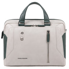 Piquadro Cartella Porta Computer E Porta Ipad® A Due Manici Grigio/verde CA3335S104/GRVE