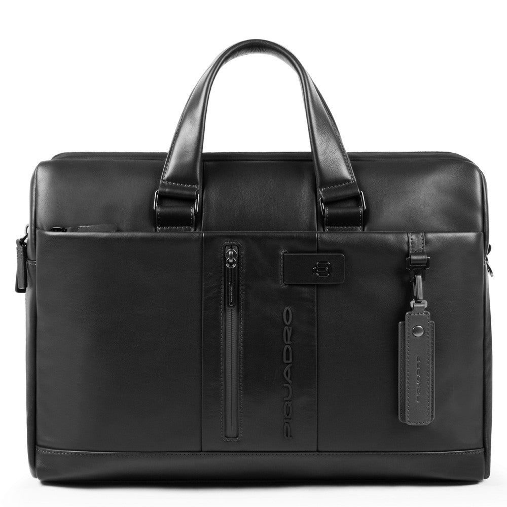 Piquadro Cartella A Due Manici Porta Pc E Porta Ipad®10,5" Nero