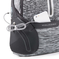 Piquadro Zainetto Porta Pc E Porta Ipad®Air/pro 9,7 Con Pla Cca Usb E Micro-Usb Ed Elemento Catarifrangente Coleos Grigio CA3936OS37