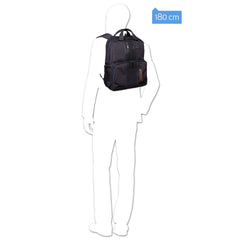 Piquadro Zaino Porta Pc E Porta Ipad®Air/pro 9,7 Con Manici, Connequ, Tasca Portabottiglia O Portaombrello Brief Nero CA3975BR