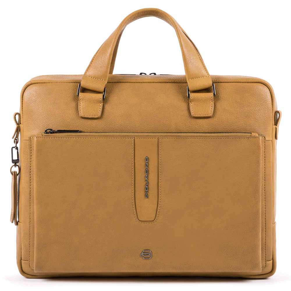 Cartella Sottile Porta Computer E Porta Ipad Giallo Ocra Piquadro CA4098W101/G