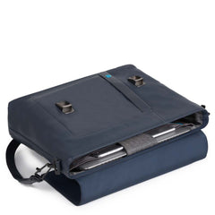 Piquadro Cartella Porta Computer A Due Chiusure Con Patta E Scomparto Porta Ipad®Air/pro 9,7 Pulse Blu Notte CA4130P15