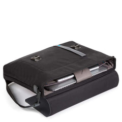 Piquadro Cartella Porta Computer A Due Chiusure Con Patta, Scomparto Porta Ipad®Air/pro 9,7 E Connequ Nero CA4130P16