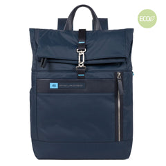 Zaino Roll Top In Nylon Rigenerato Porta Pc Blu Oltremare Piquadro CA4451BIO/BLU