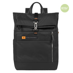Zaino Roll Top In Nylon Rigenerato Porta Pc Nero Piquadro CA4451BIO/N