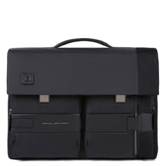 Cartella Porta Computer E Porta Ipad Con Patta Nero Piquadro CA4473S107/N