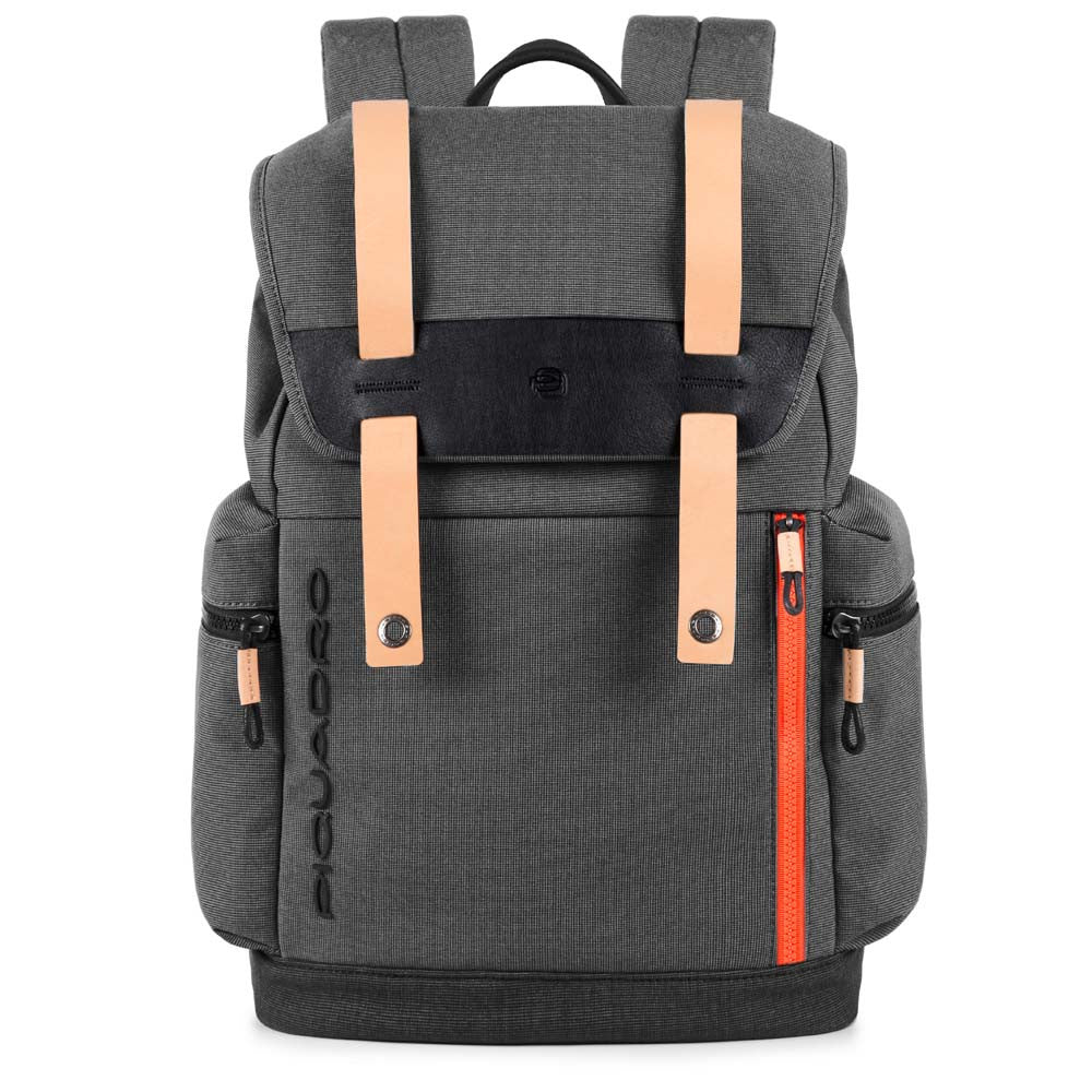 Piquadro Zaino Porta Computer Con Patta, Scomparto Grigio CA4535BL