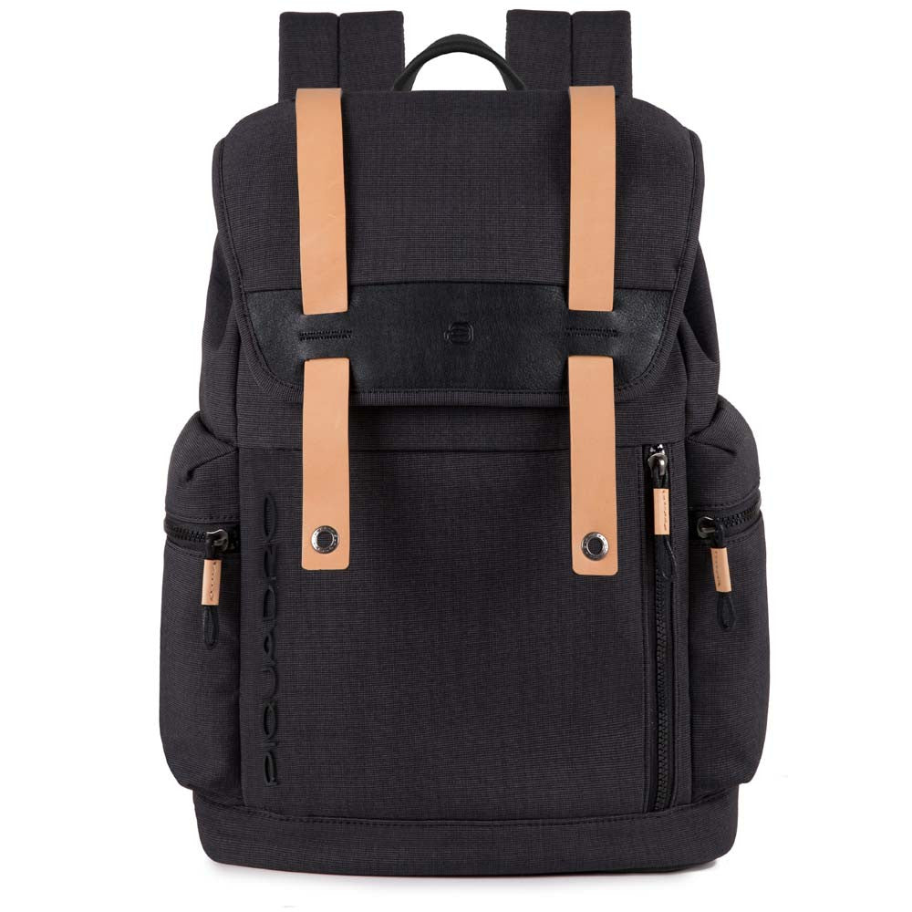 Piquadro Zaino Porta Computer Con Patta, Scomparto Nero CA4535BL