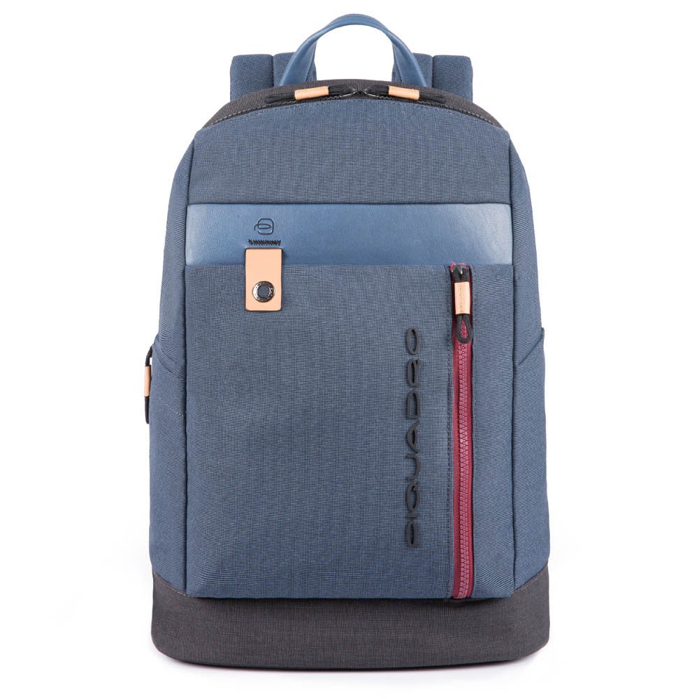Piquadro Zaino Semplice In Pelle E Tessuto Avio CA4545BL/AV