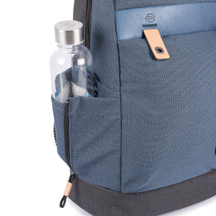 Piquadro Zaino Semplice In Pelle E Tessuto Avio CA4545BL/AV