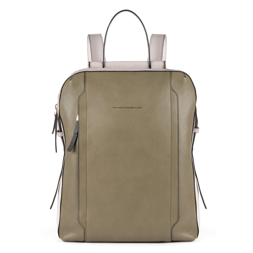 Piquadro Zaino In Pelle Verde/beige Chiaro CA4576W92/VEBE