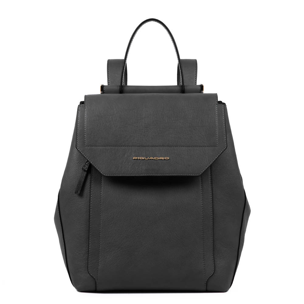 Zaino Con Patta In Pelle Nero Piquadro CA4579W92/N