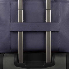 Piquadro Messenger Destrutturata In Pelle Blu Oceano CA4639B3/BLU4