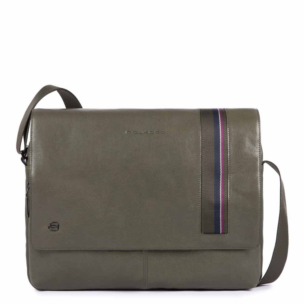 Piquadro Messenger Porta Computer Con Scompartimento Verde Oliva CA4639B3S