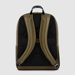 Piquadro C4762B2/VEN Zaino Grande Porta Computer 15,6" E Porta Ipad® Verde/Nero