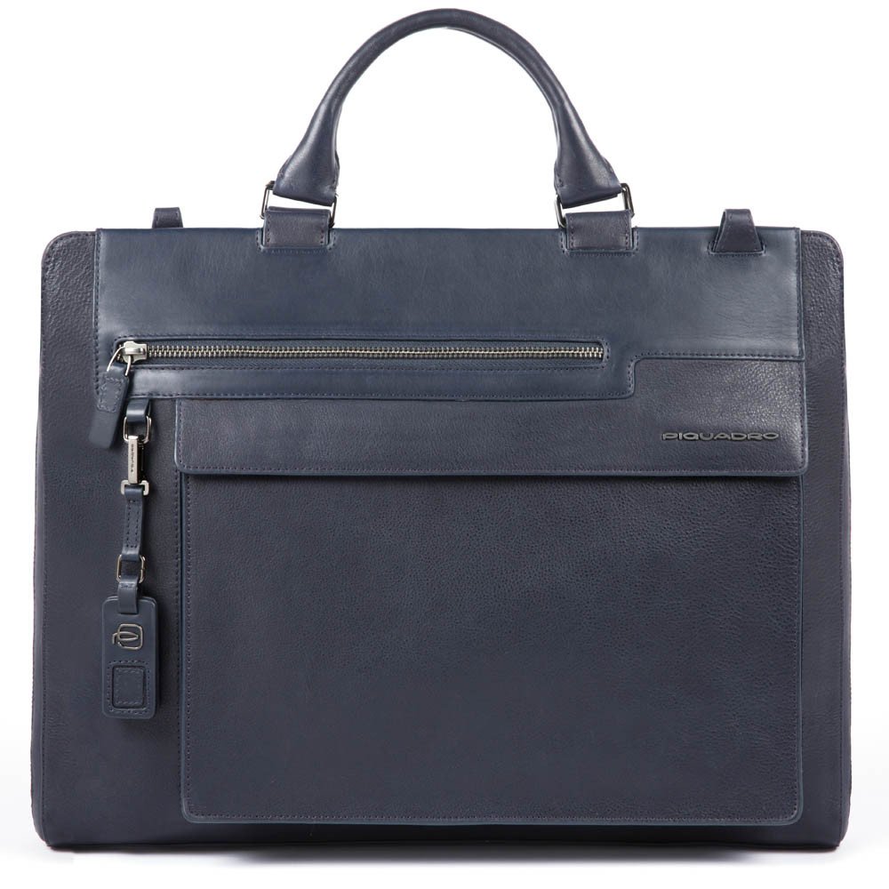 Piquadro Cartella Sottile A Due Manici Porta Computer Blu Notte CA4785W95/BLU
