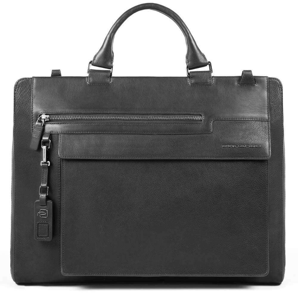 Piquadro Cartella Sottile A Due Manici Porta Computer Nero CA4785W95/N