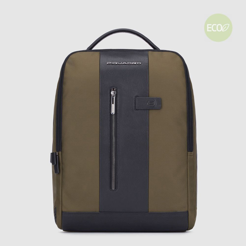 Piquadro CA4818BR2/WEN Zaino Porta Pc E Porta Ipad® In Tessuto Riciclato Verde Militare