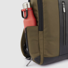 Piquadro CA4818BR2/WEN Zaino Porta Pc E Porta Ipad® In Tessuto Riciclato Verde Militare