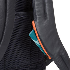 Piquadro, zaino in pelle con sistema antifurto e lucchetto blu/grigio CA4818UB00/BLGR