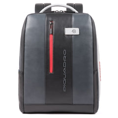 Piquadro, zaino in pelle con sistema antifurto e lucchetto grigio/nero CA4818UB00/GRN