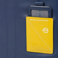 Piquadro Zaino Sottile Espandibile Porta Computer E Porta Blu CA4840W97/BLU