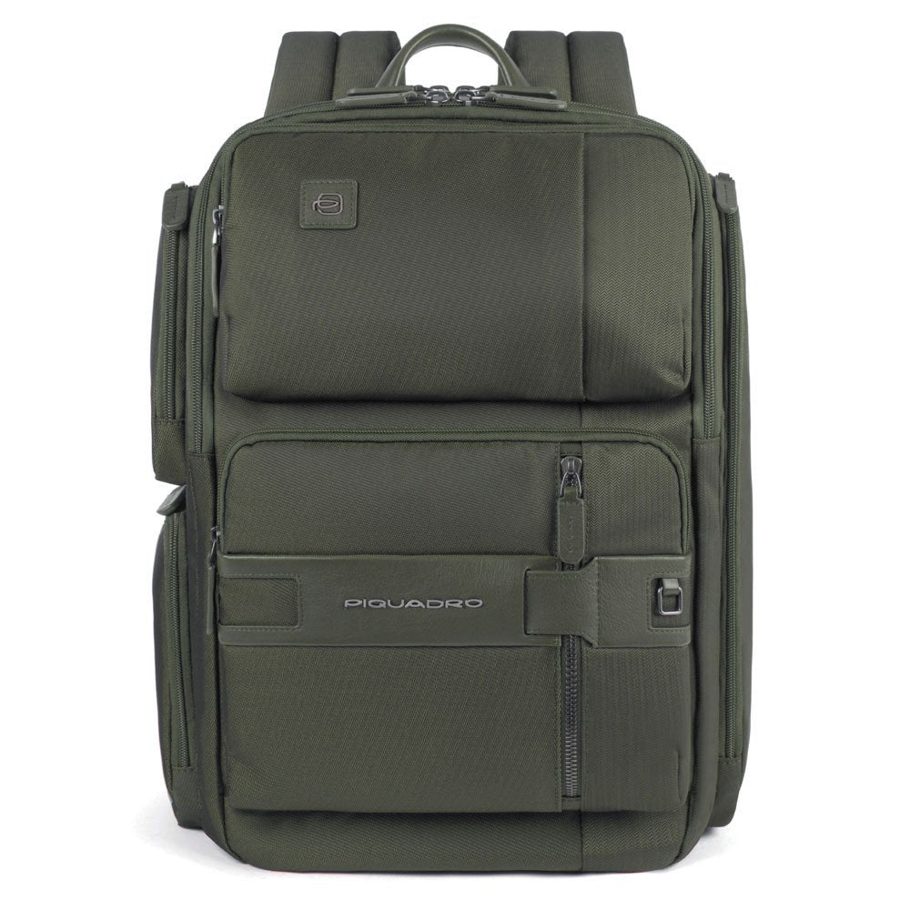 Zaino Fast-Check Grande Porta Computer Verde Militare Piquadro CA4915S107/VE