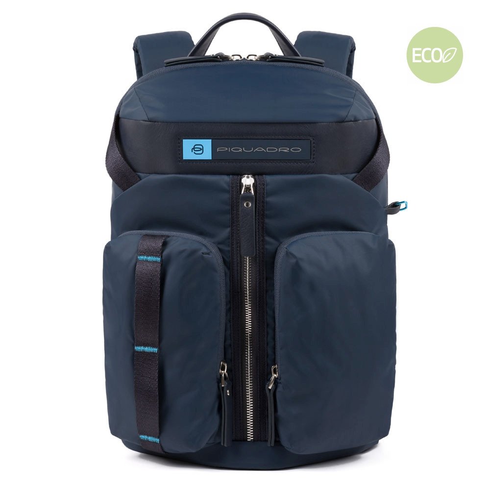 Zaino In Nylon Rigenerato Porta Computer Blu Oltremare Piquadro CA5038BIO/BLU