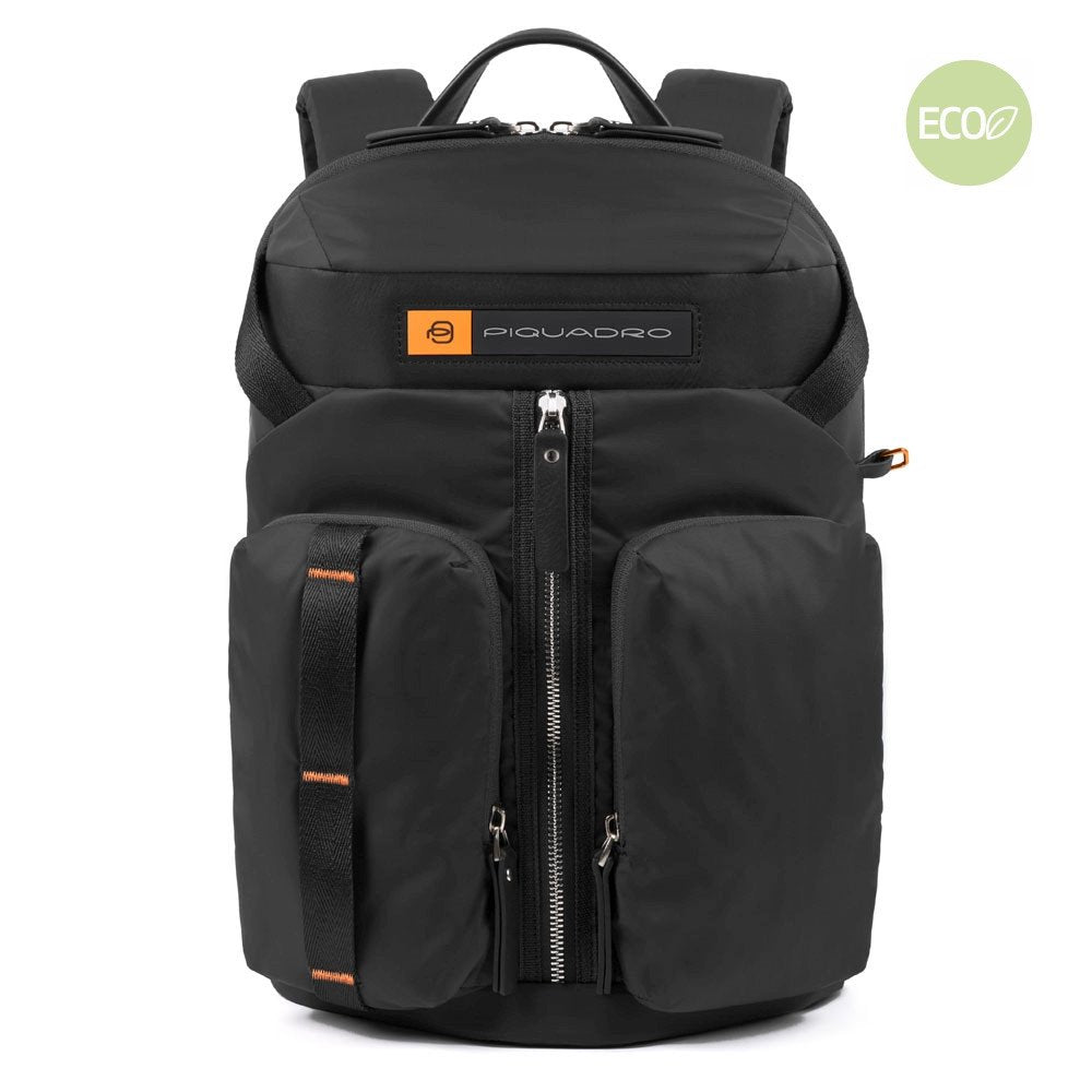 Zaino In Nylon Rigenerato Porta Computer Nero Piquadro CA5038BIO/N
