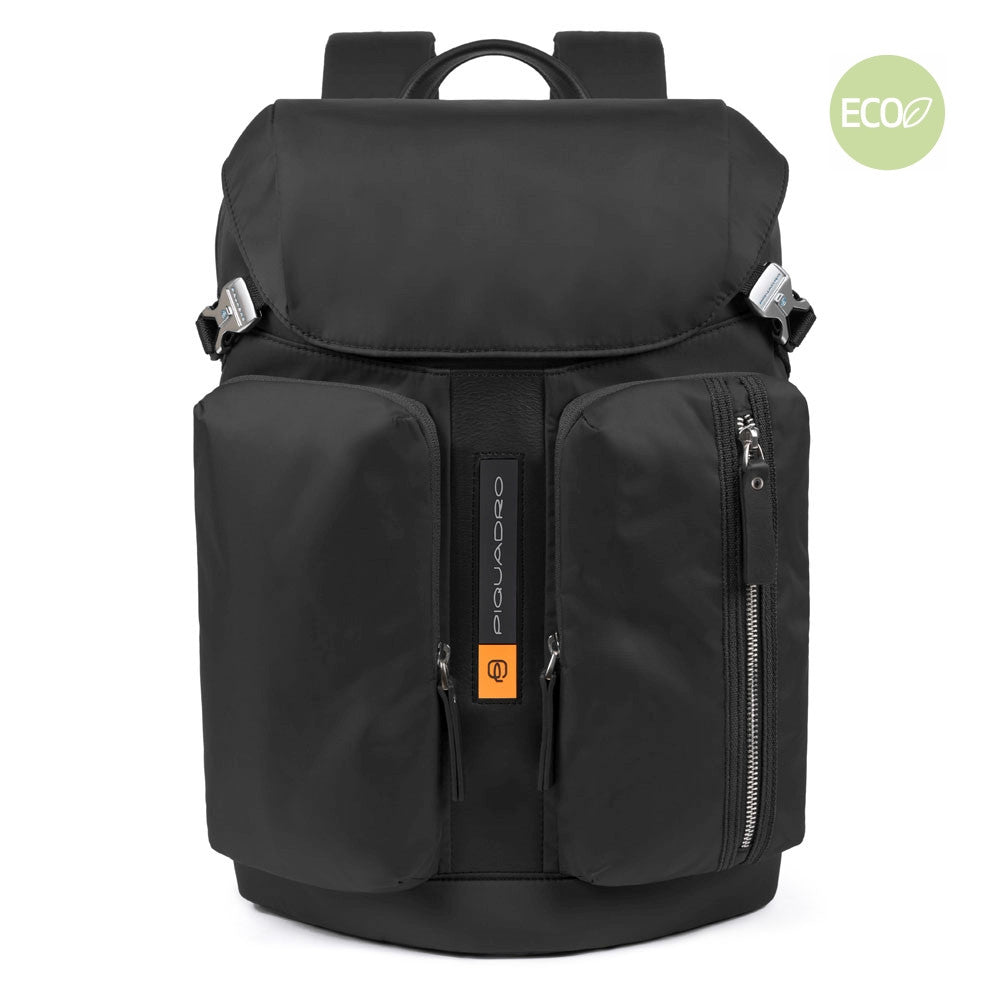 Zaino In Nylon Rigenerato Porta Computer Nero Piquadro CA5039BIO/N