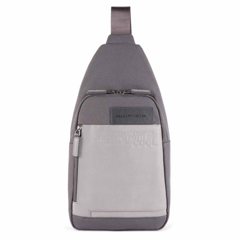 Monospalla Porta Ipad® In Tessuto Riciclato Grigio Piquadro CA5159W107/GR